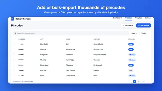Samy : Delivery Postcode screenshot