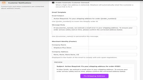 ShipSure ‑ Address Validation screenshot