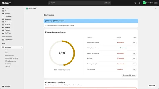 SafeShelf ‑ EU Readiness screenshot