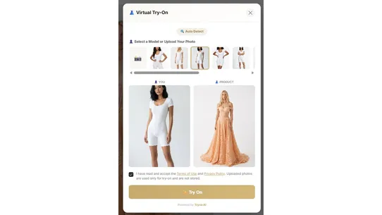 Tryva: AI Try‑On &amp; Model Photo screenshot