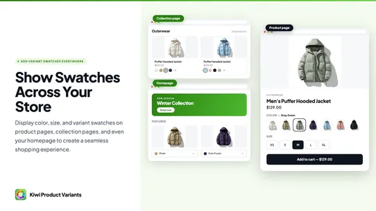Kiwi Product Variants &amp; Swatch screenshot
