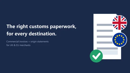 Origo: EU/UK Customs &amp; Invoice screenshot