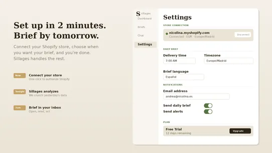 Sillages ‑ AI Daily Report screenshot