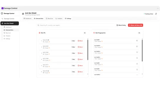Damage Control ‑ Risk Monitor screenshot