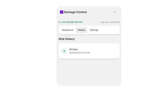Damage Control ‑ Risk Monitor screenshot