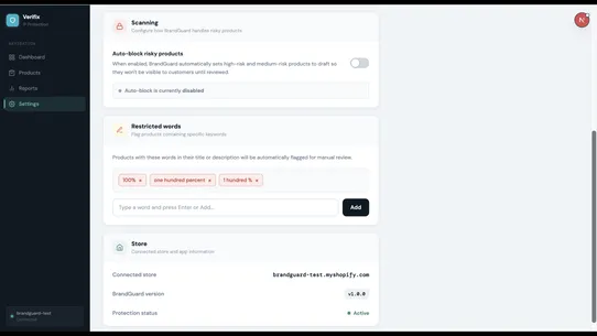 Verifix ‑ Protection Scanner screenshot
