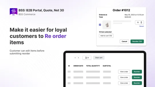 B: B2B Quick Order &amp; Quotes screenshot