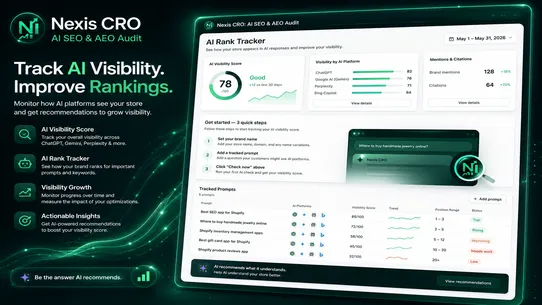 Nexis CRO: AI SEO &amp; AEO Audit screenshot