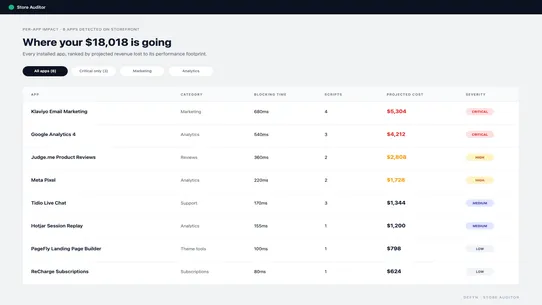 Store Auditor screenshot