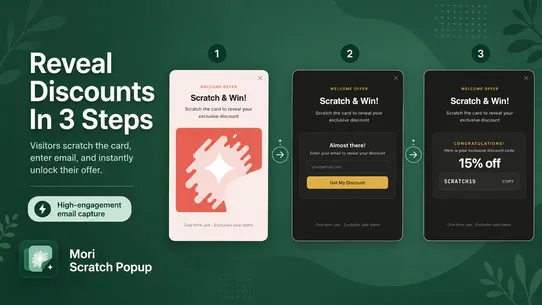 Mori Scratch Card Popup screenshot
