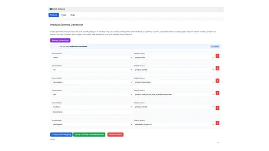 Fetch Schema Builder screenshot