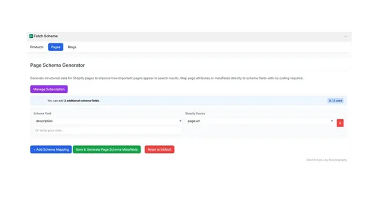 Fetch Schema Builder screenshot