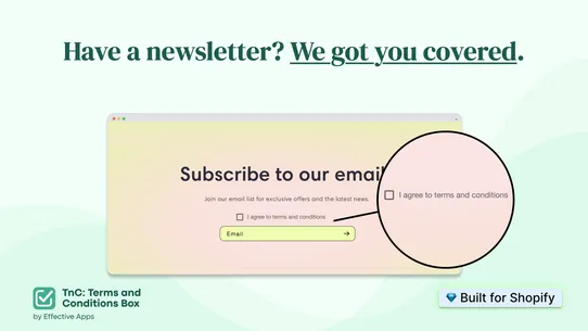TnC: Terms and Conditions Box screenshot