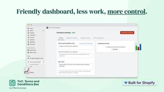 TnC: Terms and Conditions Box screenshot
