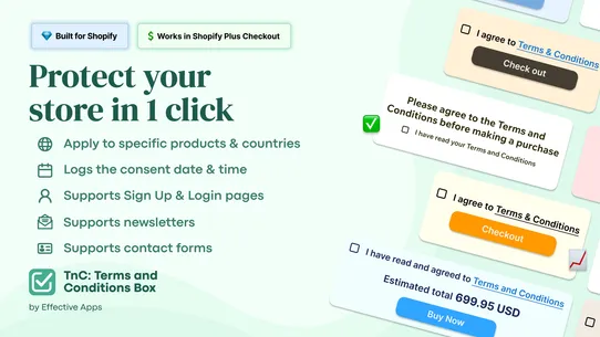 TnC: Terms and Conditions Box screenshot