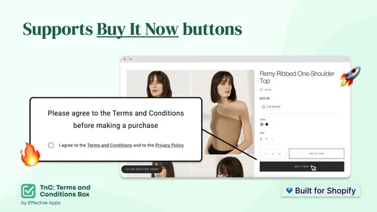 TnC: Terms and Conditions Box screenshot