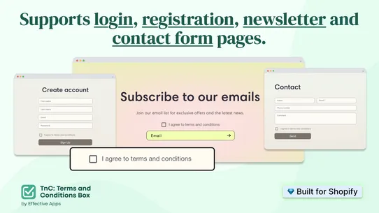 TnC: Terms and Conditions Box screenshot