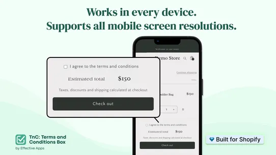 TnC: Terms and Conditions Box screenshot