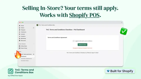 TnC: Terms and Conditions Box screenshot