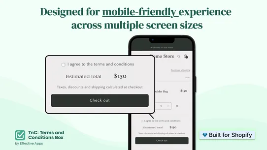 TnC: Terms and Conditions Box screenshot