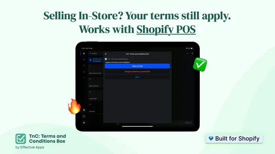 TnC: Terms and Conditions Box screenshot