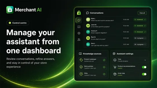 Merchant AI: Chatbots &amp; Agents screenshot