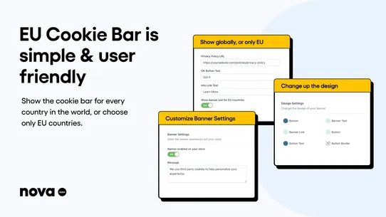 Nova: GDPR Cookie Consent screenshot