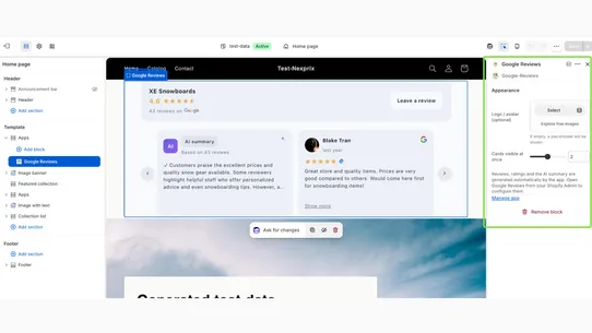 Google Reviews by Nexprix screenshot