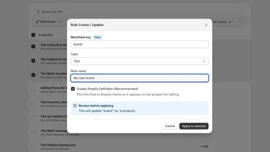 Metagrid: Bulk Edit Metafields screenshot