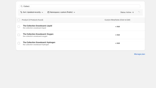 Metagrid: Bulk Edit Metafields screenshot