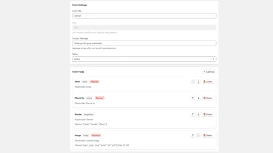 File Upload Form Builder screenshot
