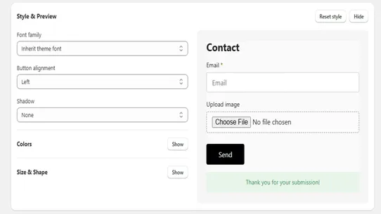 File Upload Form Builder screenshot