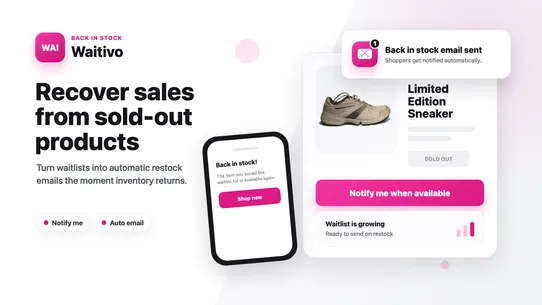 Waitivo — Back in Stock screenshot