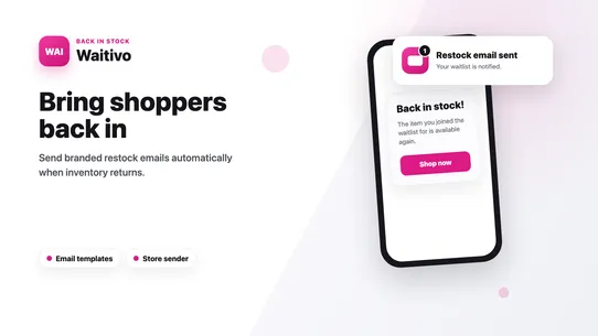 Waitivo — Back in Stock screenshot