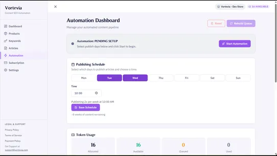 Vortevia screenshot