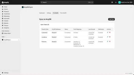 AnyDB Sync screenshot