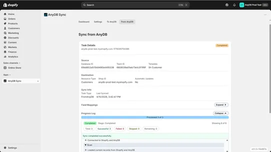 AnyDB Sync screenshot