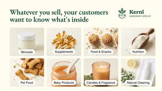 Kernl ‑ Ingredient Display screenshot
