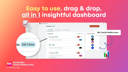 Social Bar: Social Media Icons screenshot