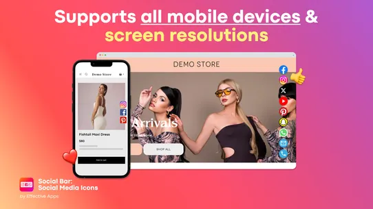 Social Bar: Social Media Icons screenshot