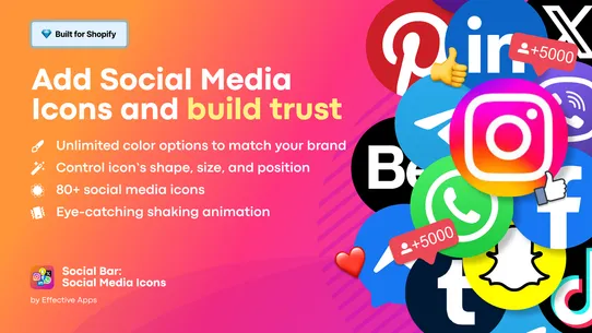 Social Bar: Social Media Icons screenshot