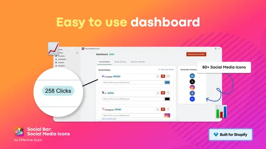 Social Bar: Social Media Icons screenshot