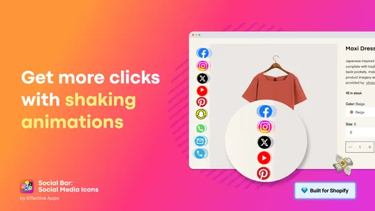 Social Bar: Social Media Icons screenshot