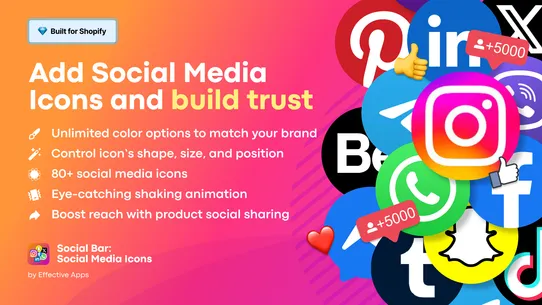 Social Bar: Social Media Icons screenshot