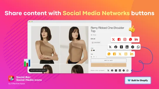 Social Bar: Social Media Icons screenshot