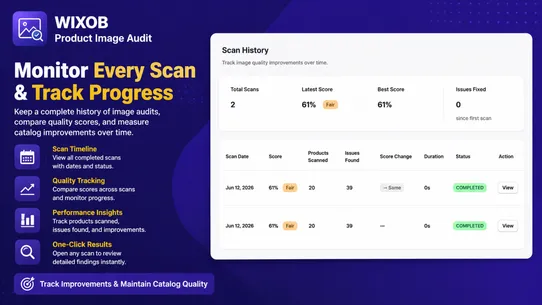 Wixob Product Image Audit screenshot
