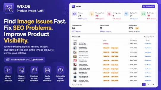 Wixob Product Image Audit screenshot