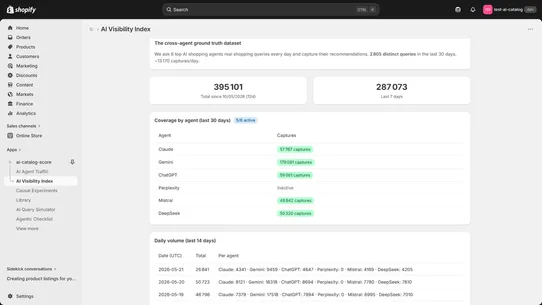 AI Catalog Score screenshot