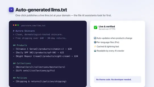 GEO Rocket: AI SEO &amp; llms.txt screenshot