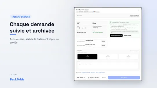 BackToMe : rétractation UE screenshot